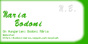 maria bodoni business card