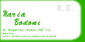 maria bodoni business card
